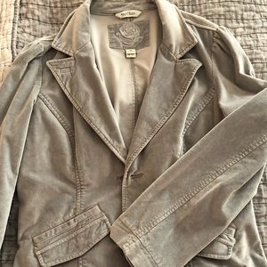 Light gray velvet blazer